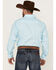 Image #4 - Panhandle Men's Cross Geo Print Long Sleeve Snap Western Shirt , Light Blue, hi-res