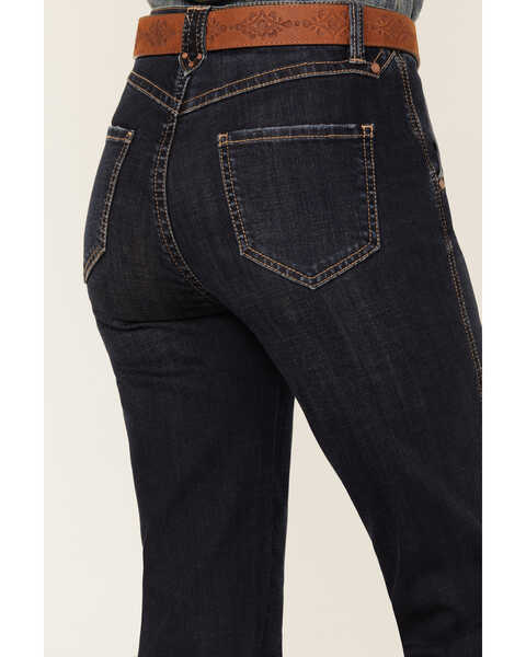 Image #4 - Rock & Roll Denim Women's Dark Wash High Rise Trouser Jeans, Blue, hi-res