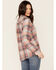 Image #3 - North River Women's Crinkle Ryn Desert Rust Plaid Shirt, Rust Copper, hi-res