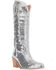 Image #1 - Dingo Women's Sequin Dance Hall Queen Tall Western Boots - Snip Toe, Silver, hi-res