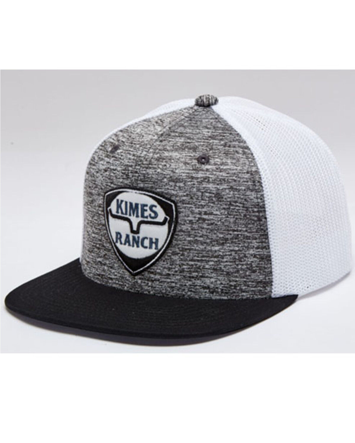 Image #1 - Kimes Ranch Men's Silver On Point Shield Logo Patch Mesh-Back Trucker Cap, Silver, hi-res