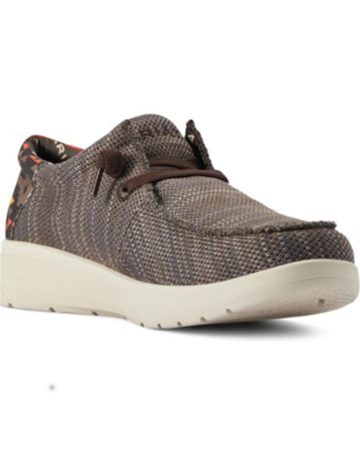 Image #1 - Ariat Men's Heathered Southwestern Print Casual Hilo - Moc Toe, Brown, hi-res