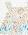 Image #2 - Shyanne Toddler Girls' Floral Print Sleeveless Ruffle Top, Ivory, hi-res