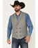Image #1 - Cody James Men's Herringbone Vest, Grey, hi-res