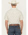 Image #4 - Gibson Trading Co Men's Flower Field Floral Stripe Short Sleeve Snap Stretch Western Shirt, Ivory, hi-res