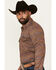 Image #2 - RANK 45® Men's Trinidad Southwestern Print Long Sleeve Pearl Snap Stretch Western Shirt, Red, hi-res