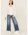 Image #2 - Revel Women's Crochet Blouse, White, hi-res