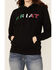 Image #2 - Ariat Women's Mexico Embroidered Logo Pullover Hoodie, Black, hi-res