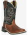 Image #1 - Smoky Mountain Boys' Grant Western Boots - Broad Square Toe, Black, hi-res