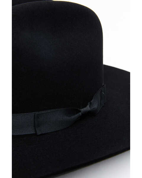 Image #2 - Serratelli Shovel Flange 8X Felt Cowboy Hat , Black, hi-res