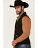 Image #2 - Powder River Outfitters Men's Wool Button-Down Vest, Dark Brown, hi-res