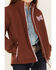 Image #3 - Shyanne Girls' Butterfly Embroidered Softshell Jacket , Chocolate, hi-res