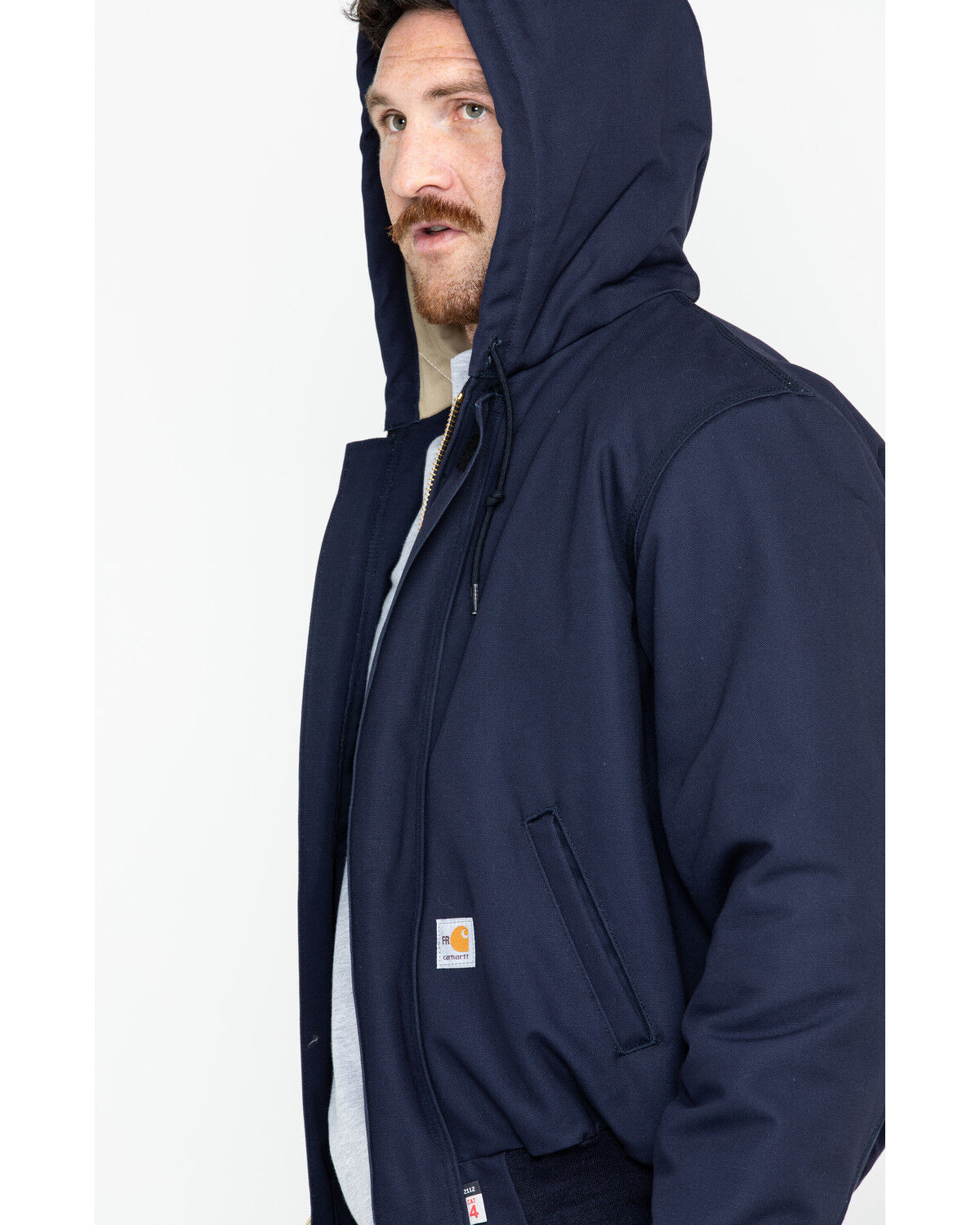 Image #6 - Carhartt Men's FR Work Jacket, Navy, hi-res