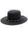 Shyanne Women's Charcoal Round Top Boater Wool Felt Western Hat , Charcoal, hi-res