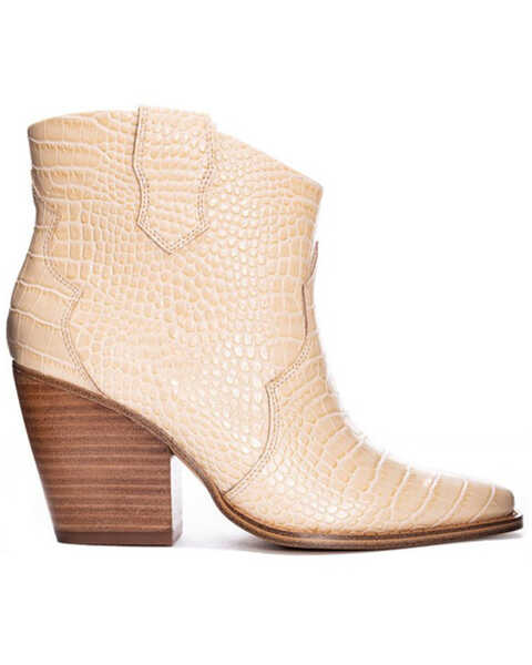 Image #2 - Chinese Laundry Women's Bonnie Croc Print Fashion Booties - Pointed Toe, Cream, hi-res