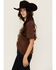 Image #2 - Shyanne Women's Ranchin' Workin' Ridin' Short Sleeve Graphic Tee, Dark Brown, hi-res