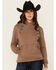 Image #1 - Wanakome Women's Ikatt Solid Hoodie, Bark, hi-res