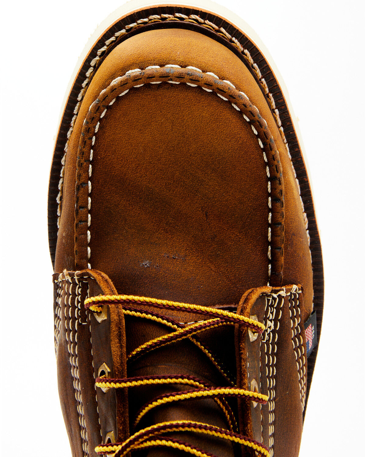 Image #6 - Thorogood Men's 6" American Heritage MAXWear USA Wedge Sole Work Boots - Soft Toe, Brown, hi-res