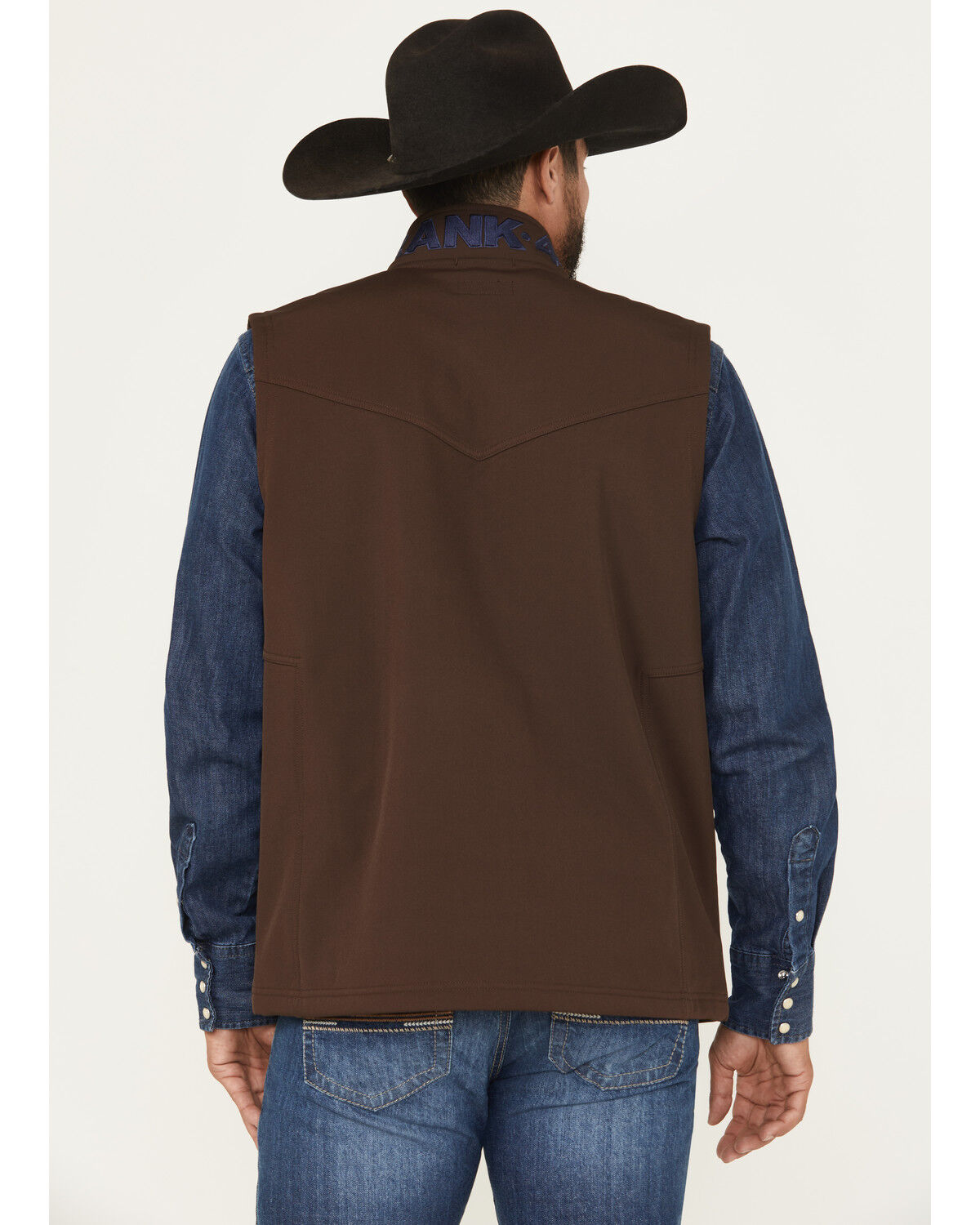 Image #4 - RANK 45® Men's Hazer Softshell Vest, Dark Brown, hi-res