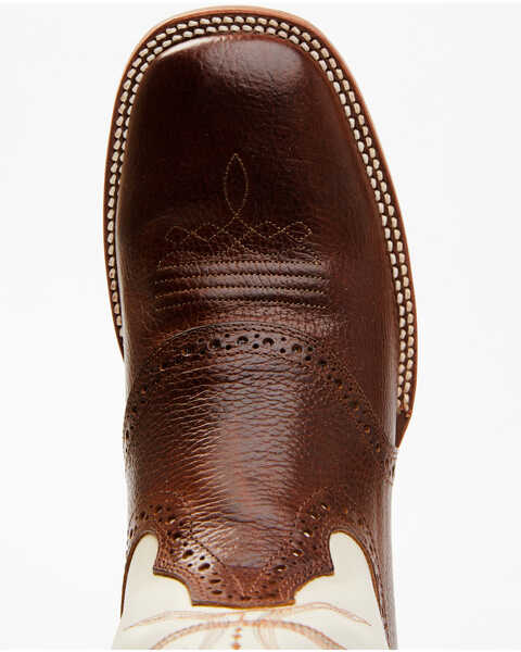 Blue Ranchwear Men's Buckaroo Bone Western Boots - Broad Square Toe, Cream, hi-res