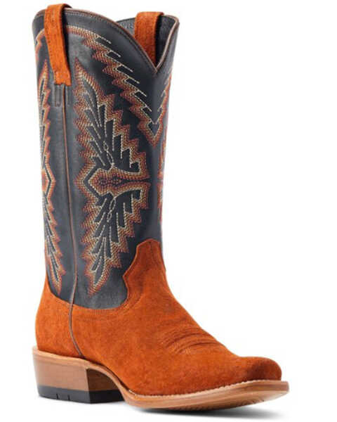 Ariat Men's Futurity Showman Roughout Western Boots - Square Toe, Brown, hi-res