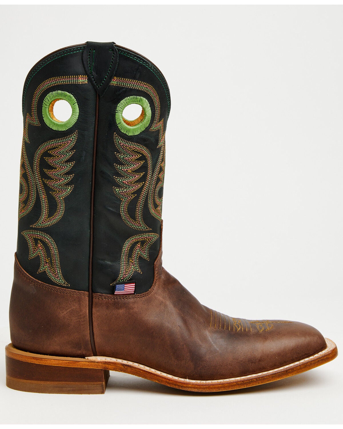 Image #2 - Justin Men's Boot Barn Exclusive Bent Rail Nash Western Boots - Broad Square Toe, Brown, hi-res