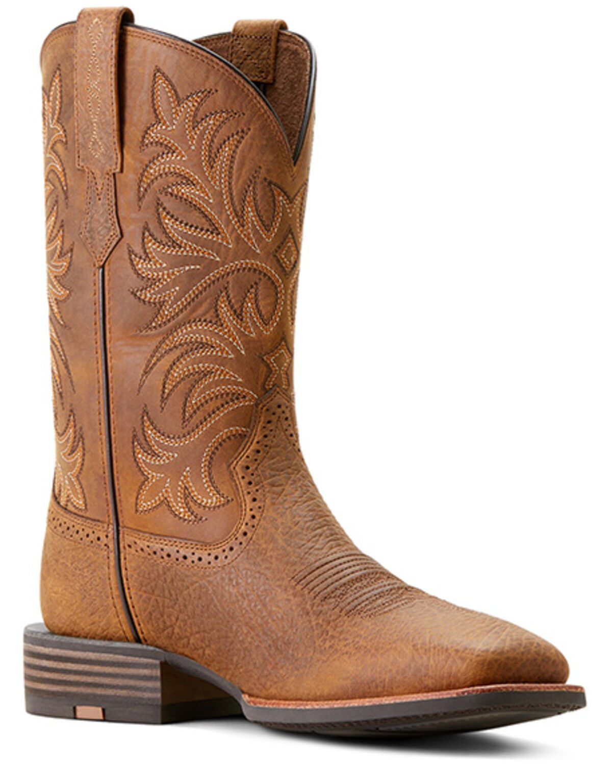 Image #1 - Ariat Men's Oakwood Distressed Western Boots - Broad Square Toe, Brown, hi-res