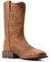 Image #1 - Ariat Men's Oakwood Distressed Western Boots - Broad Square Toe, Brown, hi-res