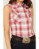 Image #3 - Wrangler Women's Americana Plaid Print Sleeveless Western Snap Shirt, , hi-res
