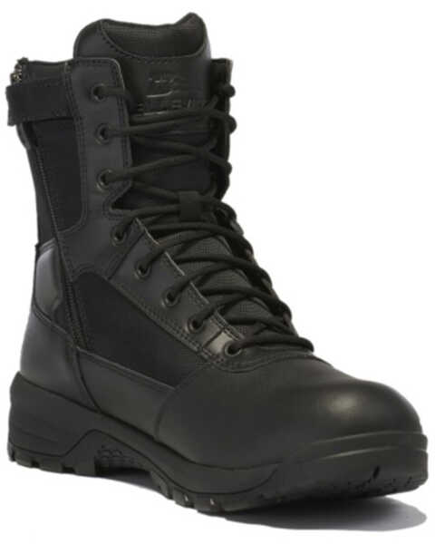 Belleville Men's 8" Spear Point Waterproof Side-Sip Tactical Boots - Composite Toe , Black, hi-res