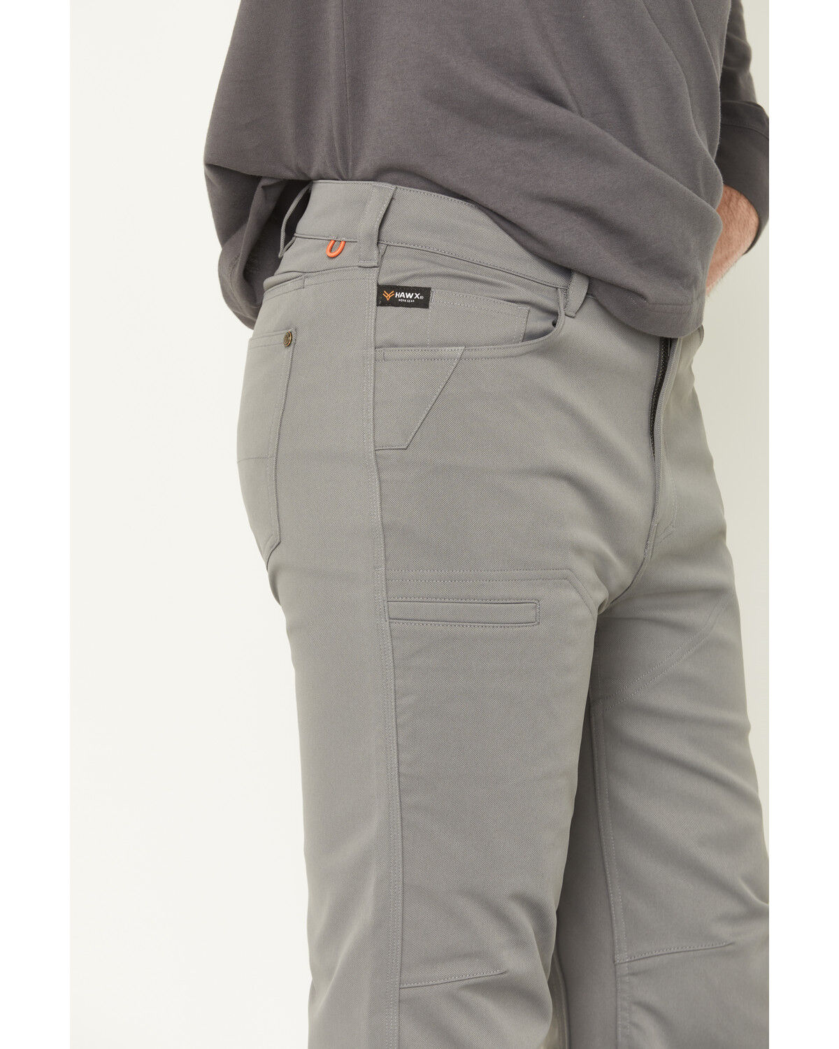 Image #2 - Hawx Men's Burr Double Weave Work Pants, Medium Grey, hi-res