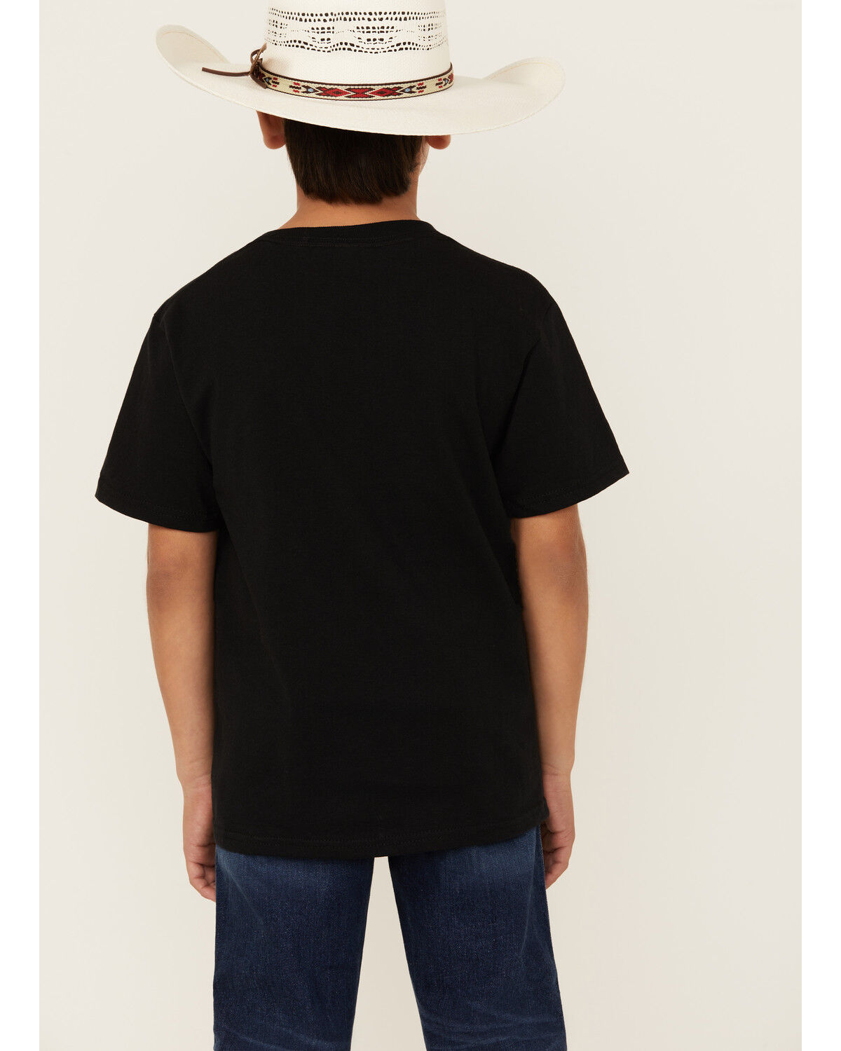 Image #4 - Cowboy Hardware Boys' Neon Built Cowboy Tough Short Sleeve Graphic T-Shirt, Black, hi-res
