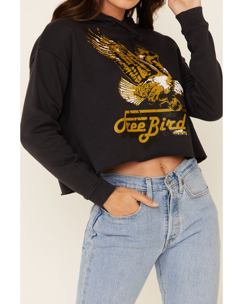 Country Deep Women's Charcoal Free Bird Vintage Graphic Sweatshirt , Charcoal, hi-res