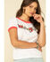 Wrangler Modern Women's White Retro Logo Ringer Tee, White, hi-res