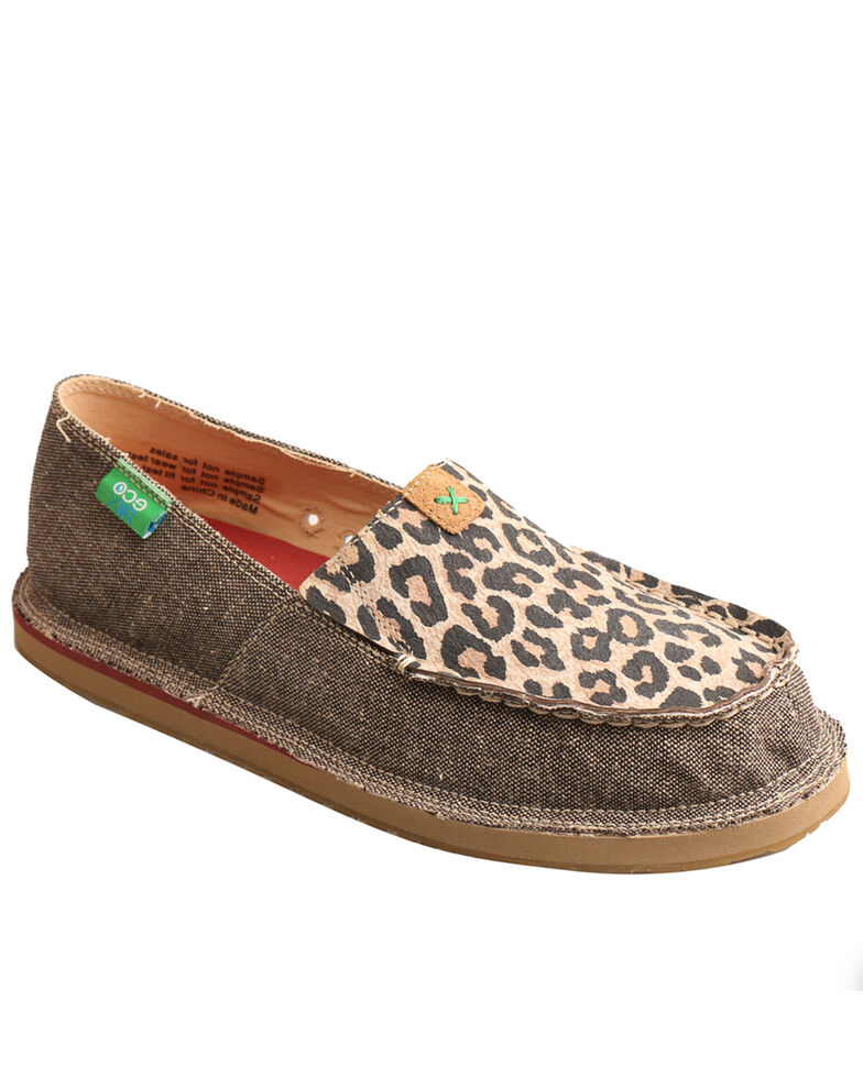 Twisted X Women's ECO TWX Leopard Slip-On Shoes, Sand, hi-res