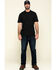 Hawx Men's Black Miller Pique Short Sleeve Work Polo Shirt - Big , Black, hi-res