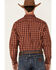 Ariat Men's Pepi Small Plaid Long Sleeve Snap Western Shirt , Orange, hi-res