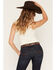 Image #2 - Idyllwind Women's Boot Stitch Leather Buckle Belt, Chocolate, hi-res