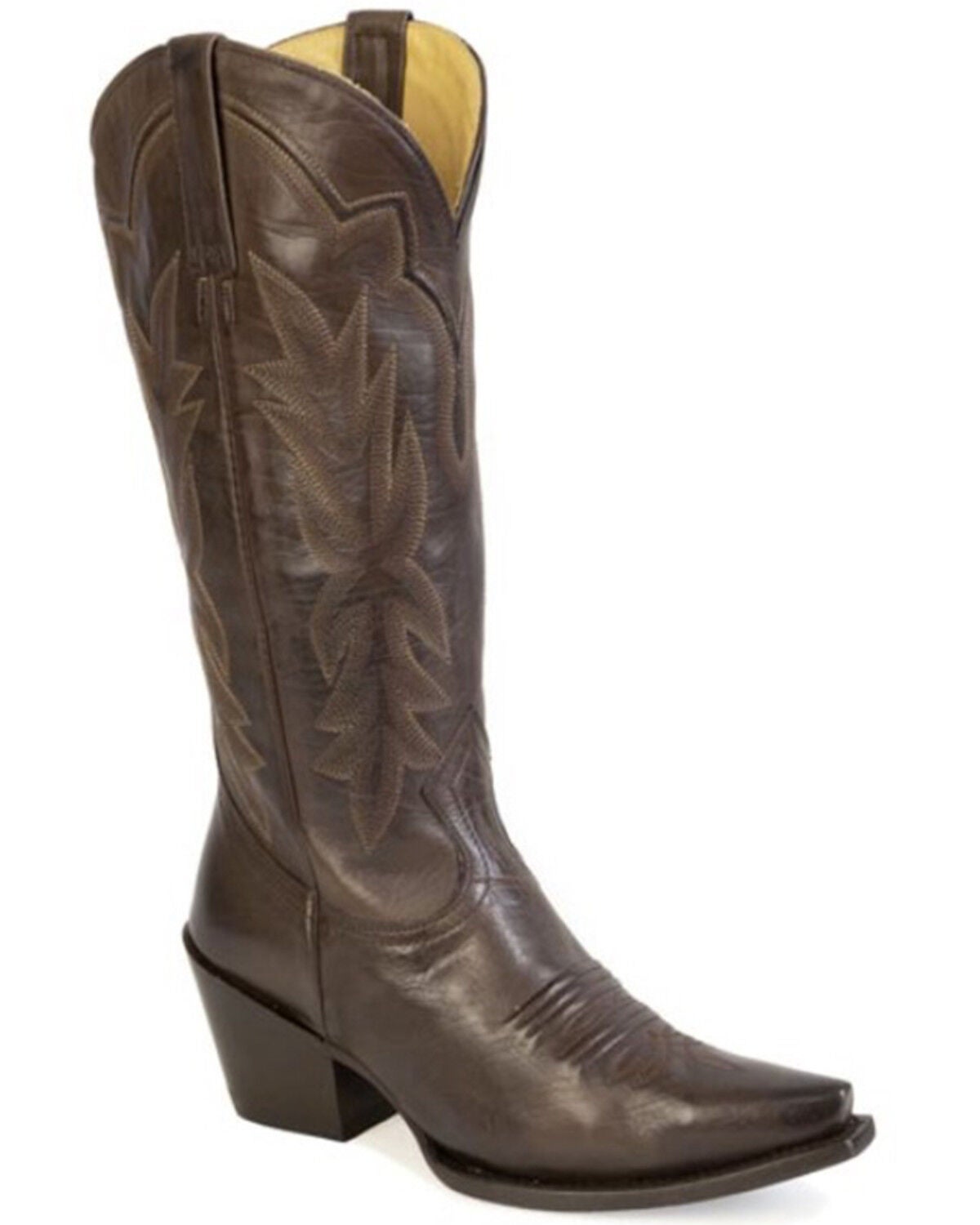 Image #1 - Stetson Women's Mae Tall Western Boots - Snip Toe, Brown, hi-res