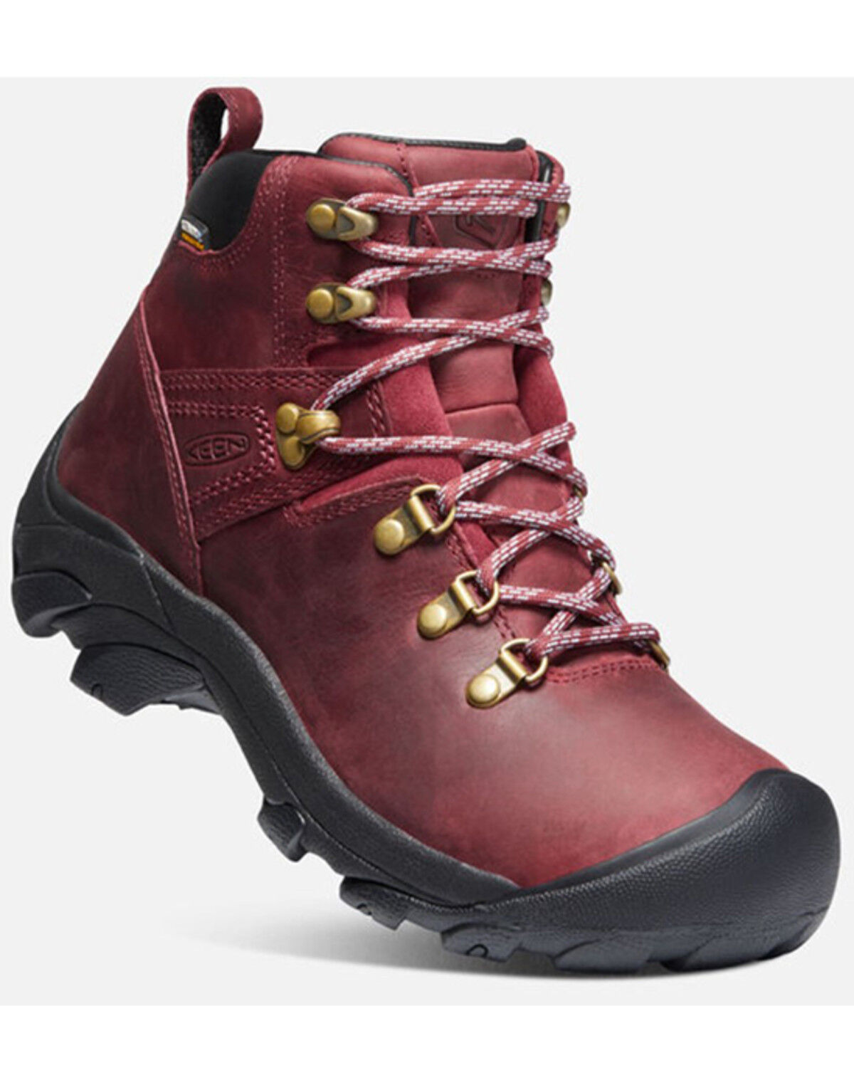 Image #1 - Keen Women's Tibetan Red & Black Pyrenees Waterproof Lace-Up Hiking Boot, Red, hi-res
