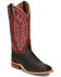 Justin Men's Andrews Chocolate Western Boots - Wide Square Toe, Chocolate, hi-res