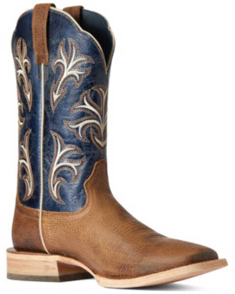 Image #1 - Ariat Men's Cowboss Western Boot - Broad Square Toe , Brown, hi-res