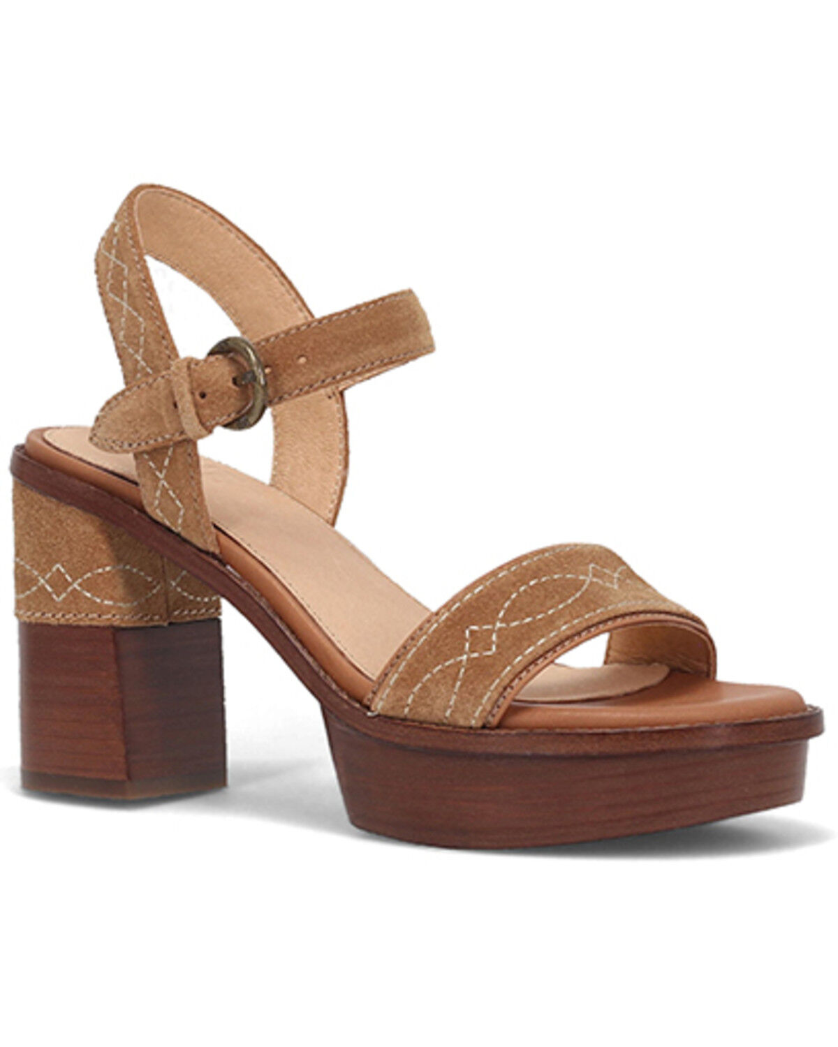 Image #1 - Frye Women's Pipa Woodstock Platform Sandal, Brown, hi-res