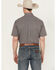 Image #4 - Cinch Men's Geo Print Short Sleeve Button-Down Stretch Western Shirt, Grey, hi-res