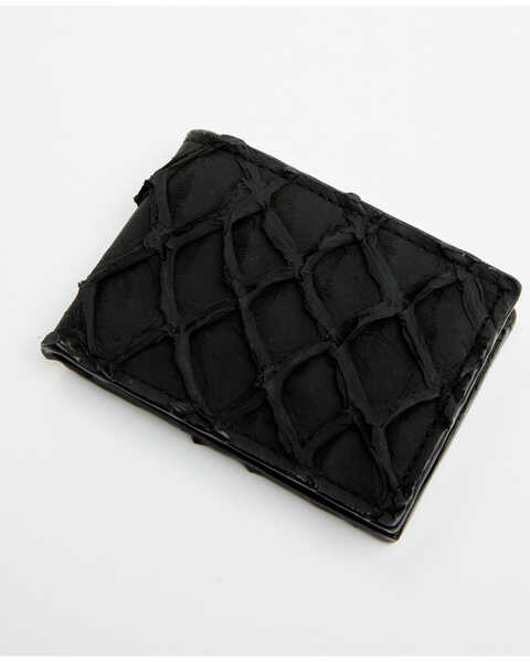 Cody James Men's Exotic Pirarucu Bi-Fold Wallet, Black, hi-res