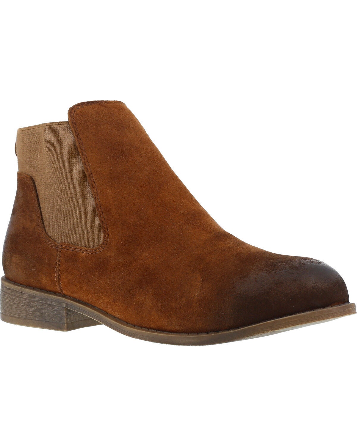 Rockport Women's Junction View Twin Gore Slip-On Booties - Steel Toe, Brown, hi-res