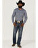Image #2 - Kimes Ranch Men's Tucson Solid Herringbone Snap Western Shirt , Indigo, hi-res