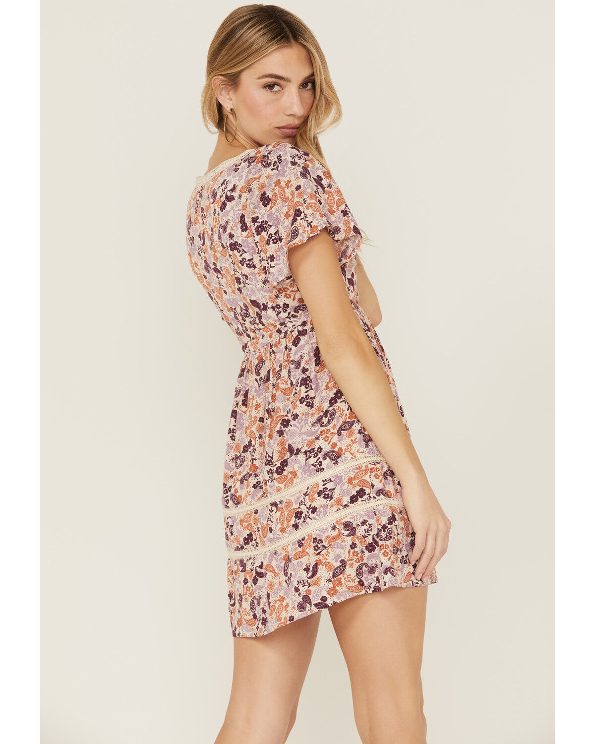 Image #5 - Idyllwind Women's Blossom Court Floral Mini Dress, Lavender, hi-res