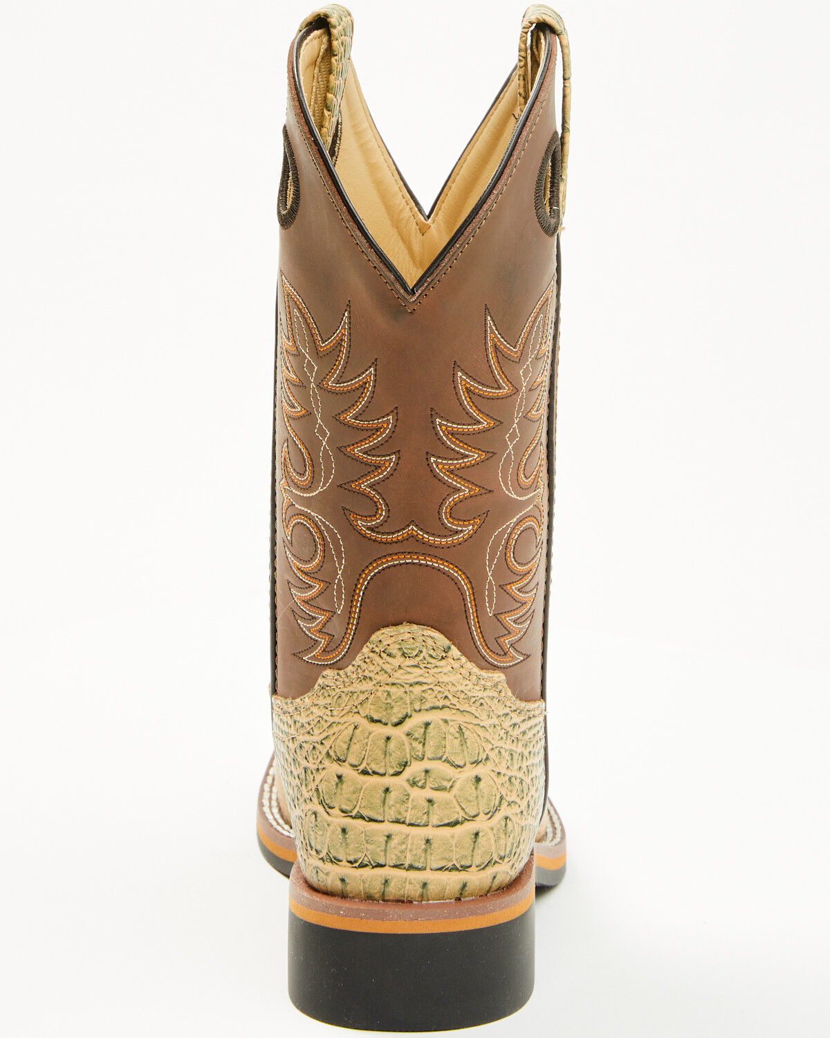 Image #5 - Cody James Little Boys' Gator Print Western Boots - Broad Square Toe, Brown, hi-res