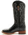 Image #3 - Tanner Mark Women's Mendocino Tooled Western Boots - Broad Square Toe, Black, hi-res